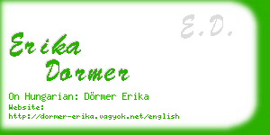 erika dormer business card